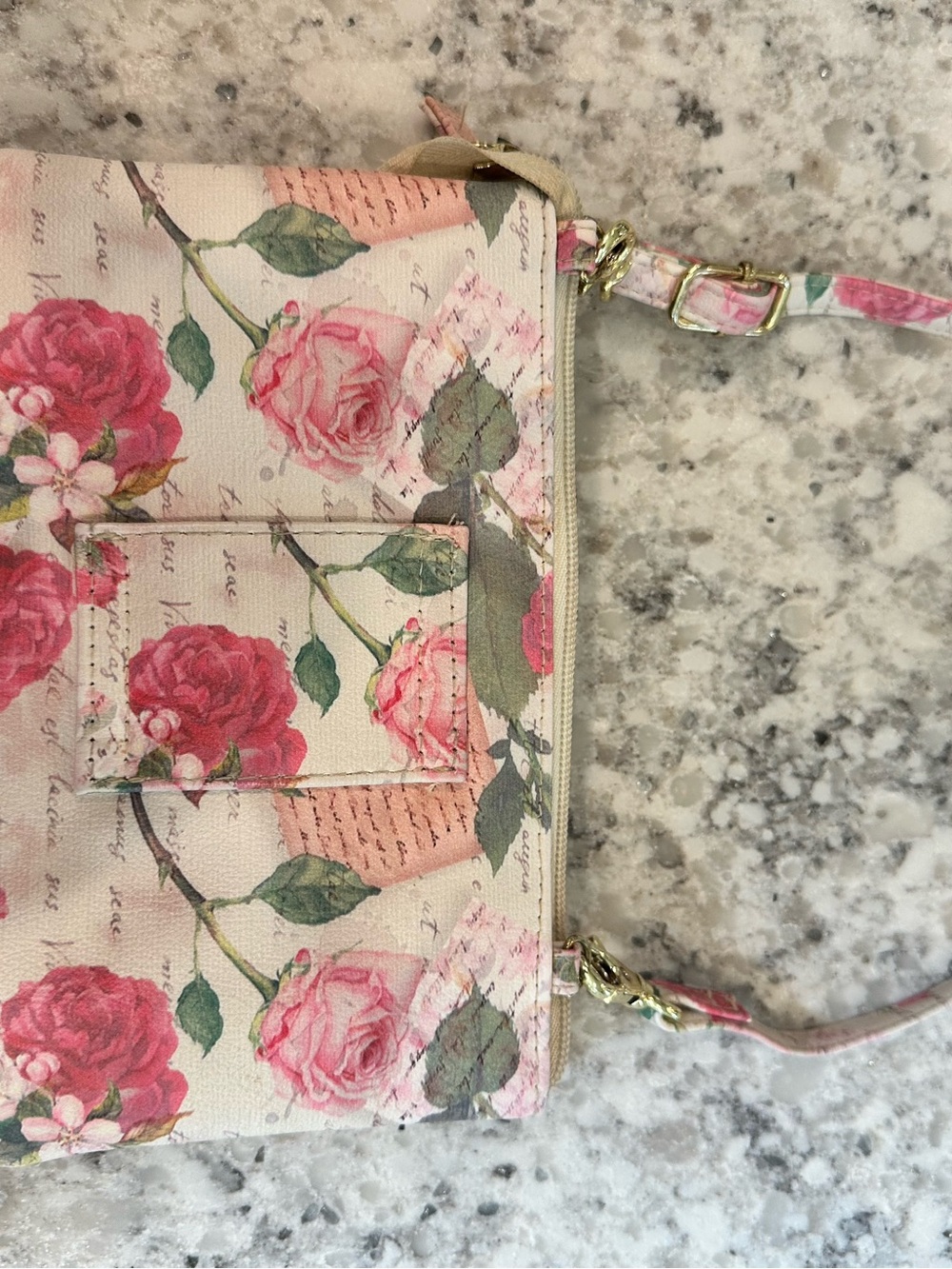 Floral Pink convertible 4 way Crossbody Bag - Picture 3 of 13